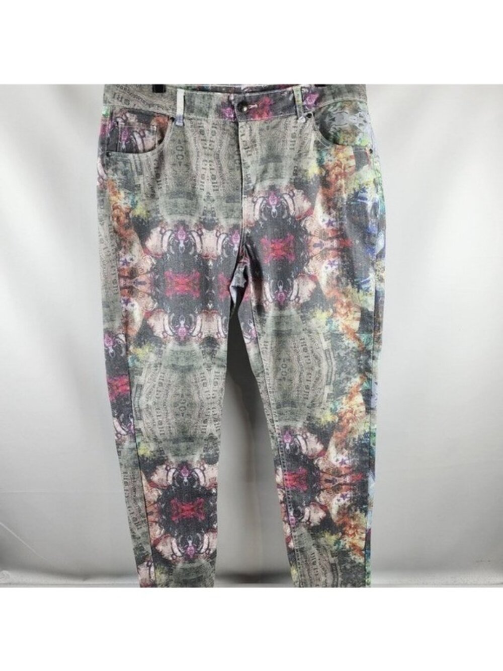 Lane Bryant Womens Artsy High Rise Multicolor Jeans Plus Size 20